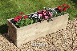 1 Metre Large Wooden Garden Trough Planter Made In Decking Boards