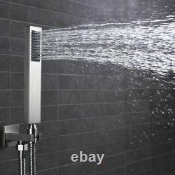10Brushed Nickel Shower Faucet Set WithTub and LED Digital Display Valve