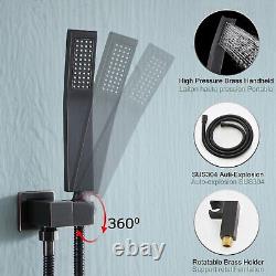12 in Rainfall Shower Head with Handheld Shower and Tub Faucet Combo