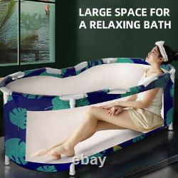 120CM Portable Soaking Bathtub Adult Kids PVC Water Tub Winter Spa Sauna Barrel