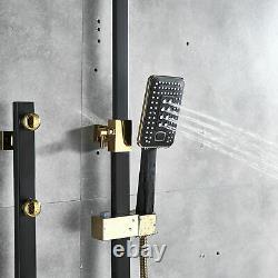 12Oil Rubbed Bronze Rain Shower Set Faucet Spa Massage Jets Tub WithHand Shower