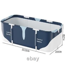 135cm Portable Folding Bathtub Large Plastic Bath Bucket Insulation Bathing Bath