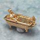 14k Gold Vintage Bath Tub With Woman Charm Opens