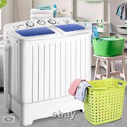 17.6lbs Portable Mini Compact Twin Tub Laundry Washing Machine Washer Spin Dryer