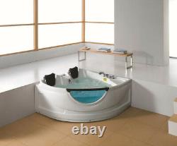 2 Person Corner Hydrotherapy Whirlpool Bathtub Spa Massage Therapy Hot Tub HEAT