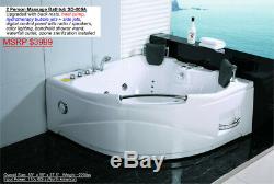 2 Person Indoor Hot Tub Jetted Bathtub Sauna Hydrotherapy Massage SPA + Shower