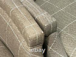 2x Decca modern tub chair armchairs check wool four seasons park lane delivery