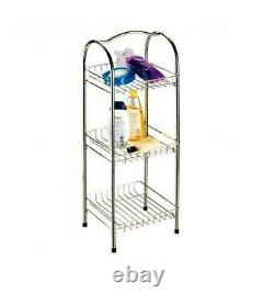 3 Tier Chrome Bath Bathroom Shower Storage Unit Shelf Rack Stand Tidy Caddy 9926