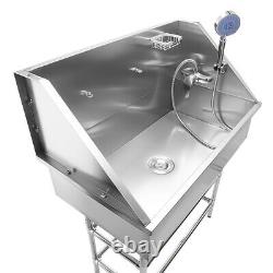 34 Pet Dog Grooming Bath Tub Station Professional Stainless Steel Wash Shower