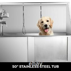 38'' 50 62'' Pet Dog Cat Wash Shower Grooming Bath Tub Stainless Steel