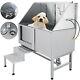 50 Pet Grooming Bath Tub Dog Cat Wash Walk-in Ramp Stainless Steel Withfaucet