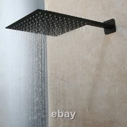 8 Rain Shower Faucet Set Square Shower Heads Mixer Bathtub Waterfall Spout Tap