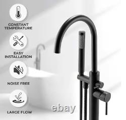 AKDY TF0042 46 Freestanding Floor Mounted Bath Tub Filler Faucet with Wand