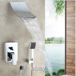 AS Bathroom Waterfall Shower Bathtub Set Handheld Spray Mixer Valve Faucet