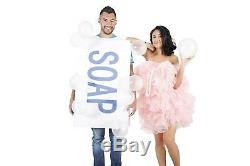 Adult Bathroom Shower Bath Tub Soap And Loofah Bubbles Cute Couples Costume Set