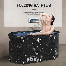 Adult Bathtub Portable Shower Household Large Folding Water Spa Bath Tub Black