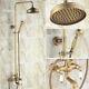 Antique Brass 8 Rainfall Bathroom Rain Shower Set With Wall Bath Tub Tap 2rs146