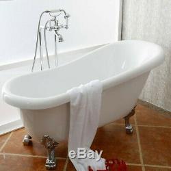 Antique Clawfoot Bathtub White 61 Freestanding Slipper Soaking Acrylic Tub cUPC