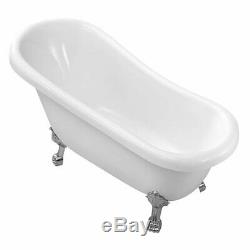Antique Clawfoot Bathtub White 61 Freestanding Slipper Soaking Acrylic Tub cUPC