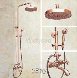 Antique Copper Exposed Rain Shower Faucet Bathtub Mixer Tap Hand Shower Krg502