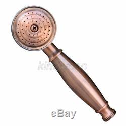 Antique Copper Exposed Rain Shower Faucet Bathtub Mixer Tap Hand Shower Krg502