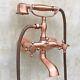 Antique Red Copper Bathroom Bath Tub Faucet Mixer Tap Set With Hand Shower Ptf803