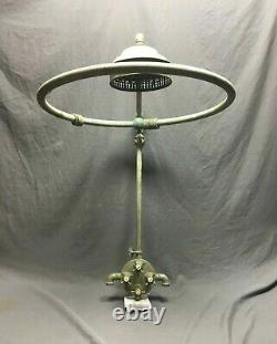 Antique Shower Head Ring Faucet Valve Mixer Nickel Brass Vtg Bathtub Old 357-19J