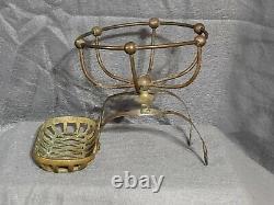 Antique Victorian Brass Soap Sponge Holder Dish for Claw Foot Bath Tub