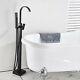 Artiqua Freestanding Bathtub Faucet Tub Filler Black Floor Mount Hand Shower 1