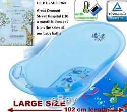 BLUE Aqua Lux Large 102cm Baby Bath Tub With Thermometer By Tega Baby