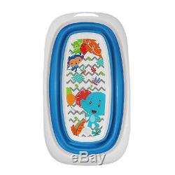 Baby Bath Time Foldable Splash & Play Blue Elephant Design Transportable Tub