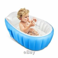 Baby Infant Inflatable Bath Tub Seat Bathe Helper Kid Toddler Portable Bathtub