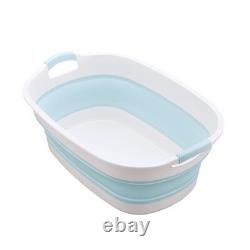 Baby Shower Portable Bath Tub Folding Bathroom Space Saving Storage Basket New