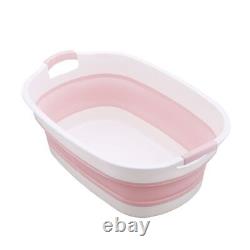 Baby Shower Portable Bath Tub Folding Bathroom Space Saving Storage Basket New