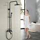 Bath 8''rain Shower Faucet Tub Mixer Tap 2 Handles Oil Rubbed Bronze Hand Shower