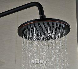 Bath 8''Rain Shower Faucet Tub Mixer Tap 2 Handles Oil Rubbed Bronze Hand Shower