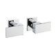 Bath Tub Mixer Taps Spout Hot And Cold Shower Set Modern Square Chrome And Black