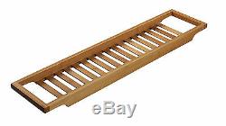 Bath Tub Rack Shower Shelf Tray Caddy Storage Bamboo Bath Bridge By Fine Star