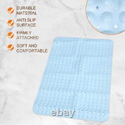Bath Tub Shower Mats, 47.2 x 31.5 Non-Slip PVC Mat for Tub Bathroom Blue