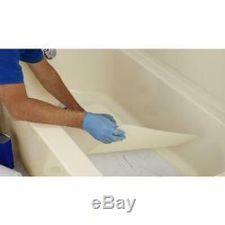 Bathroom Bathtub Floor Repair Inlay Kit Shower Bath Bone Waterproof Tub 16 x 40