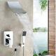 Bathroom Chrome Wall Mount Waterfall Shower Faucet Set Handheld Spray Mixer Taps