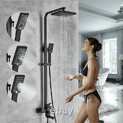 Bathroom Shower Faucet Set with Tub Spout 8Rainfall Shower Fixture Wall Mounted