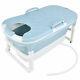 Bathtub Blue Soft Collapsible Bathtub Household Spa Baby Tub For Shower Room Ss