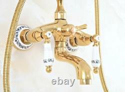 Bathtub Faucet Wall Mounted Clawfoot Bath Tub Faucet with Handheld Spray Shower