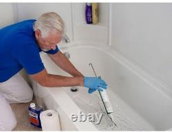 Bathtub Floor Repair Inlay Kit 16 in. X 36 in. Fix Cracked Leaky Bathtub White