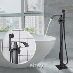 Bathtub Free Standing Floor Mounted Bath Mixer Tap Handheld Shower Bathroom Taps