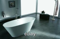Bathtub Freestanding Solid Surface Bathtub -Modern Soaking Tub- Anzio 68