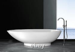 Bathtub Freestanding Solid Surface Bathtub Modern Soaking Tub Forenza 71