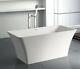 Bathtub Freestanding Solid Surface Bathtub Modern Soaking Tub Giverny- 59