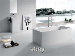 Bathtub Freestanding Solid Surface Bathtub Modern Soaking Tub Mardilly 67